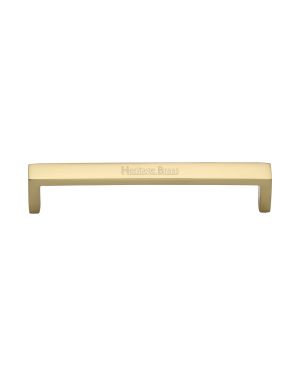Heritage Brass Cabinet Pull Wide Metro Design 160mm CTC Polished Brass Finish