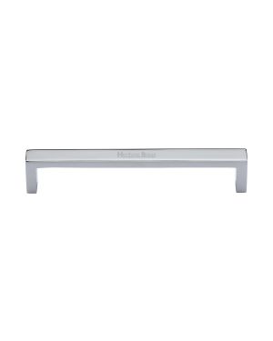 Heritage Brass Cabinet Pull Wide Metro Design 160mm CTC Polished Chrome Finish