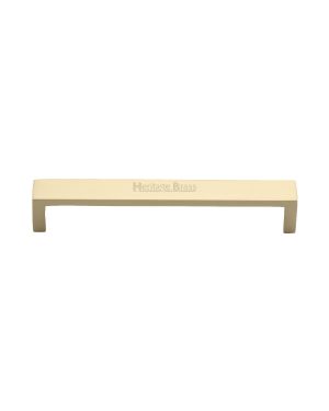 Heritage Brass Cabinet Pull Wide Metro Design 160mm CTC Satin Brass Finish