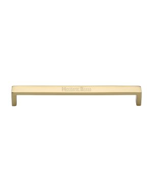 Heritage Brass Cabinet Pull Wide Metro Design 192mm CTC Polished Brass Finish