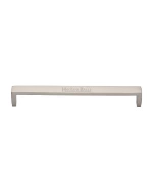 Heritage Brass Cabinet Pull Wide Metro Design 192mm CTC Satin Nickel Finish