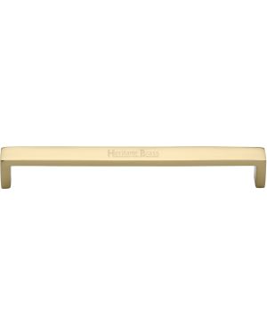 Heritage Brass Cabinet Pull Wide Metro Design 203mm CTC Polished Brass Finish