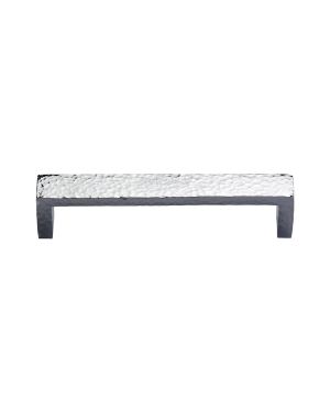 Heritage Brass Cabinet Pull Hammered Wide Metro Design 101mm CTC Polished Chrome Finish