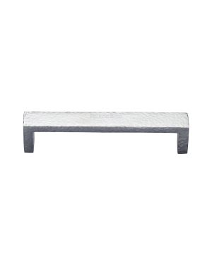Heritage Brass Cabinet Pull Hammered Wide Metro Design 101mm CTC Satin Chrome Finish