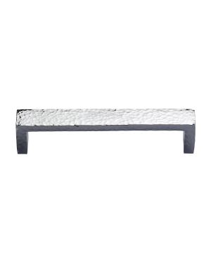 Heritage Brass Cabinet Pull Hammered Wide Metro Design 192mm CTC Polished Chrome Finish