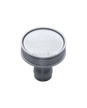 Heritage Brass Cabinet Knob Venetian Design 32mm Satin Chrome finish