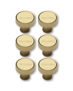 Heritage Brass Cabinet Knob Florence Design 32mm Polished Brass finish