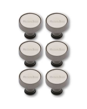 Heritage Brass Cabinet Knob Florence Design 32mm Polished Nickel finish