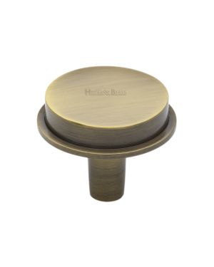 Heritage Brass Flat Round Knob Design 38 mm Antique Brass finish