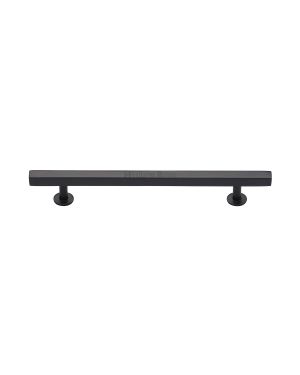 Heritage Brass Cabinet Pull Square Design with Footings 160mm CTC Matt Bronze finish
