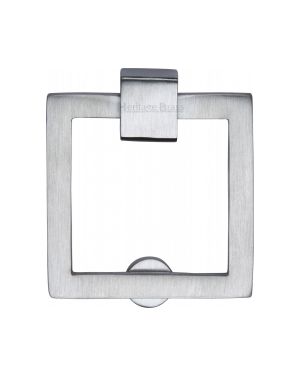 Heritage Brass Square Drop Pull Satin Chrome finish