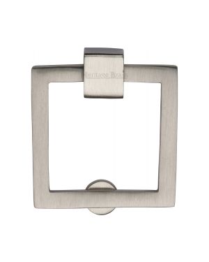 Heritage Brass Square Drop Pull Satin Nickel finish