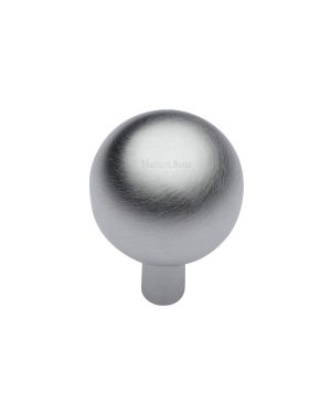 Heritage Brass Cabinet Knob Sphere Design 22mm Satin Chrome finish