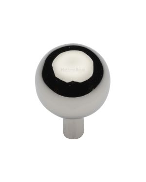 Heritage Brass Cabinet Knob Sphere Design 28mm Polished Nickel finish