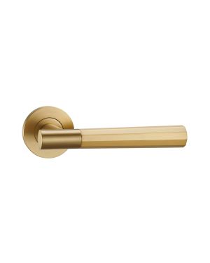 Cairo Lever Handle Pair - Satin Brass