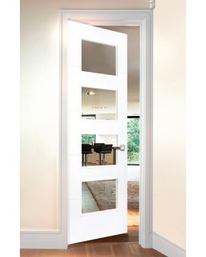 Orta C8514 White 4-Light Fire Door (FD30)