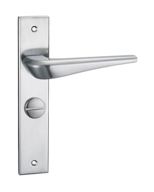 Milano Lever On Backplate - Bathroom - Satin Chrome