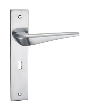 Milano Lever On Backplate - Lock - Satin Chrome