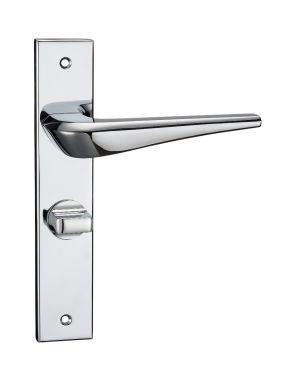 Venezia Lever On Backplate - Bathroom - Polished Chrome
