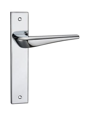 Venezia Lever On Backplate - Latch Only - Polished Chrome