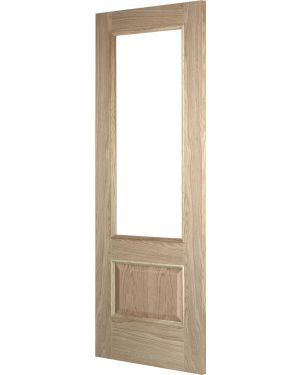Bolection Iris Oak 1-Light Fire Door (FD30)