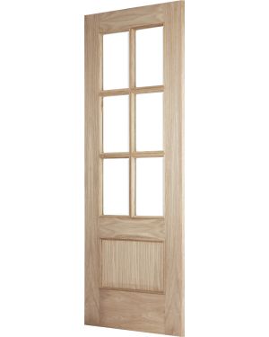 Bolection Iris Oak 6-Light Fire Door (FD30 - Made to Measure)