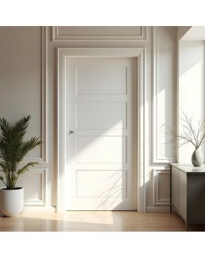 Contemporary 4-Panel White Fire Door (FD30 - Made to Measure)