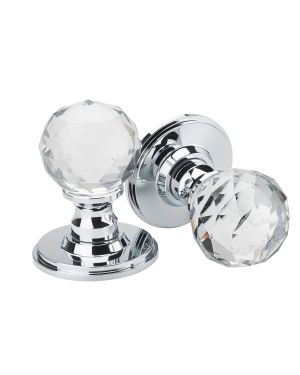 Cristallo Mortice Knobs - Brilliante Chrome (EOL)