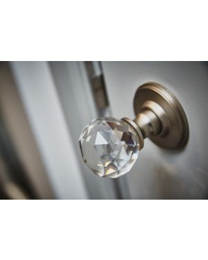 Cristallo Mortice Knobs - Cool Brushed Nickel (EOL)