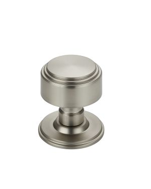 Deco Door Knob - Cool Brushed Nickel