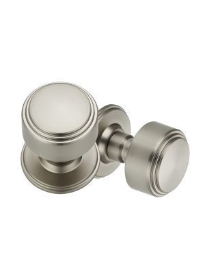 Deco Door Knob - Cool Brushed Nickel