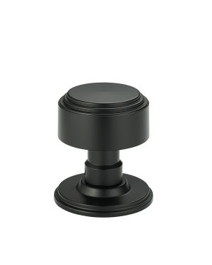Deco Door Knob - Midnight Black