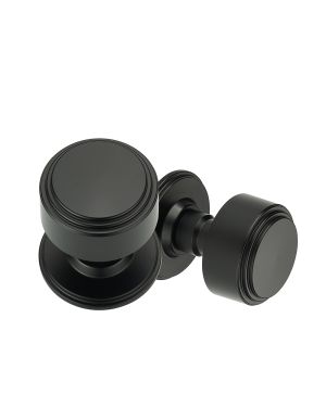 Deco Door Knob - Midnight Black