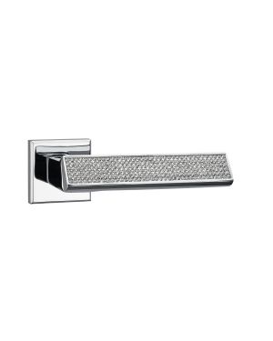 Diamante Lever On Square Rose - Brilliante Chrome (EOL)