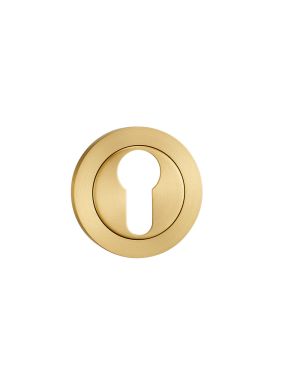 Satin Brass Euro Escutcheon