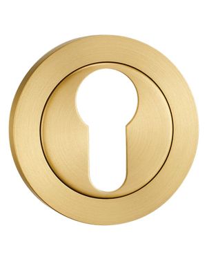 Satin Brass Euro Escutcheon