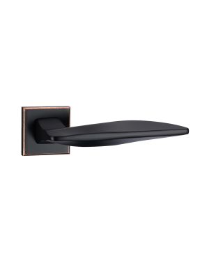 Helix Lever On Square Rose - Rubbed Copper