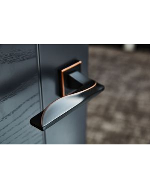 Helix Lever On Square Rose - Rubbed Copper