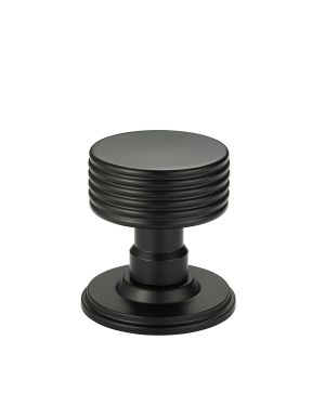 Scanalato Door Knob - Midnight Black
