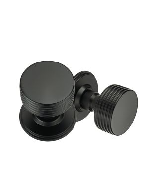 Scanalato Door Knob - Midnight Black