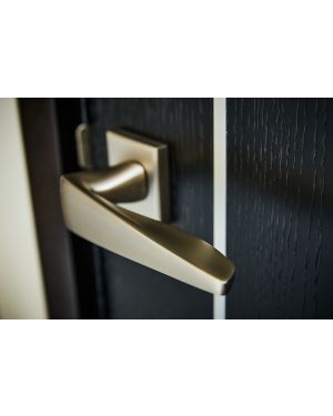 Scalzi Lever On Square Rose - Cool Brushed Nickel
