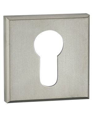 Cool Brushed Nickel Euro Escutcheon