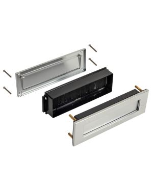 Traditional Sleeved Letterplate - Satin Chrome