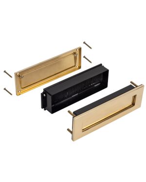 Traditional Sleeved Letterplate - Unlacquered Brass
