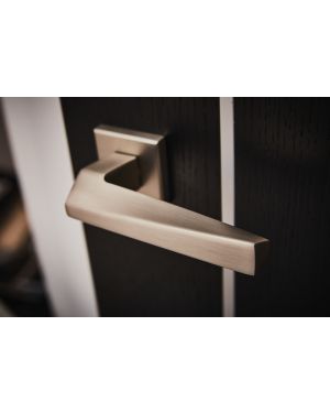 Trinita Lever On Square Rose - Cool Brushed Nickel