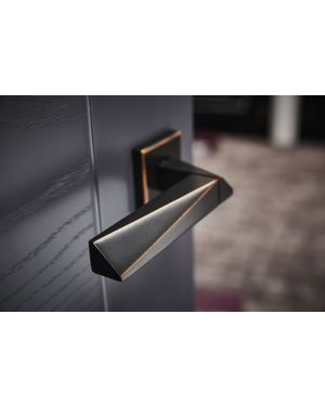 Vecchio Lever On Square Rose - Rubbed Copper