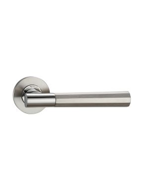 Danube Lever Handle Pair - Polished & Satin Stainless Steel