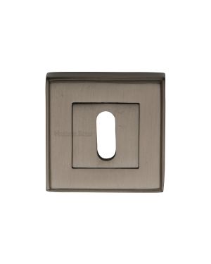 Heritage Brass Key Escutcheon Square Matt Bronze finish