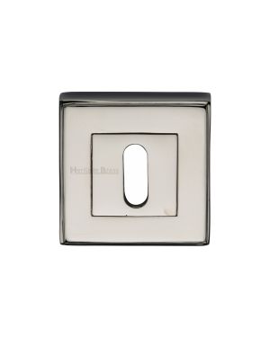 Heritage Brass Key Escutcheon Square Polished Nickel finish