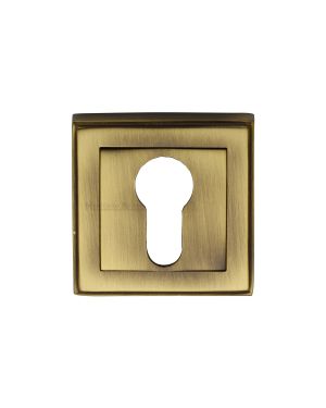 Heritage Brass Euro Profile Cylinder Escutcheon Antique finish